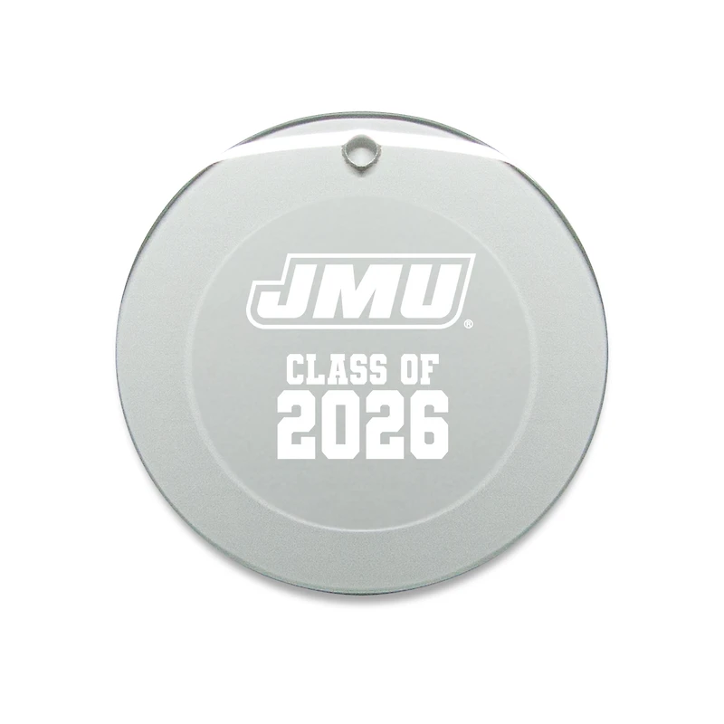 Jardine James Madison Dukes 3.25" Class of 2026 Round Glass Ornament