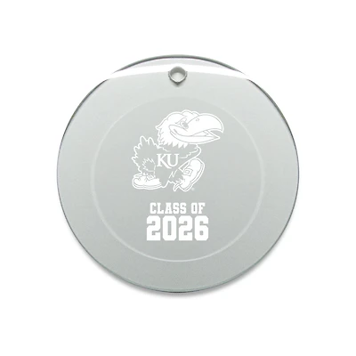 Jardine Kansas Jayhawks 3.25" Class of 2026 Round Glass Ornament