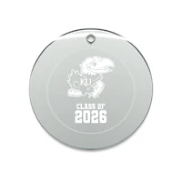 Jardine Kansas Jayhawks 3.25" Class of 2026 Round Glass Ornament