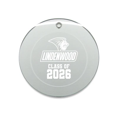 Jardine Lindenwood Lions 3.25" Class of 2026 Round Glass Ornament