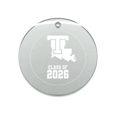 Jardine Louisiana Tech Bulldogs 3.25" Class of 2026 Round Glass Ornament