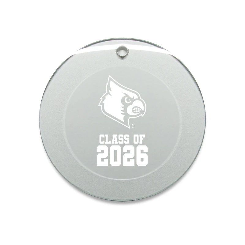 Jardine Louisville Cardinals 3.25" Class of 2026 Round Glass Ornament