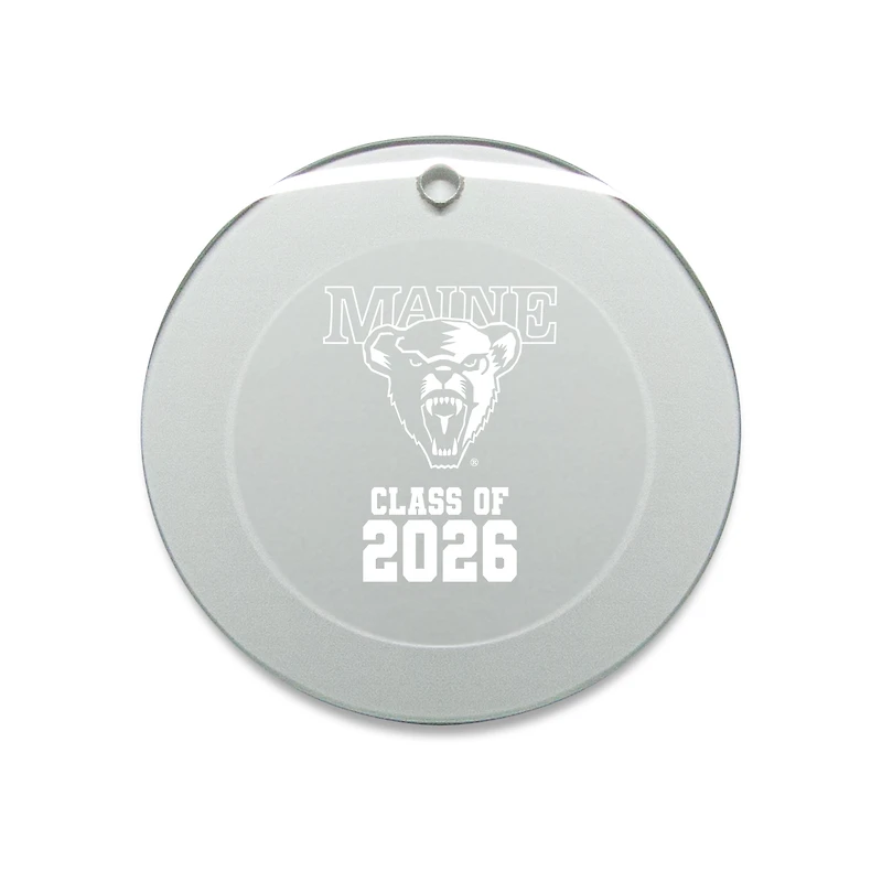Jardine Maine Black Bears 3.25" Class of 2026 Round Glass Ornament