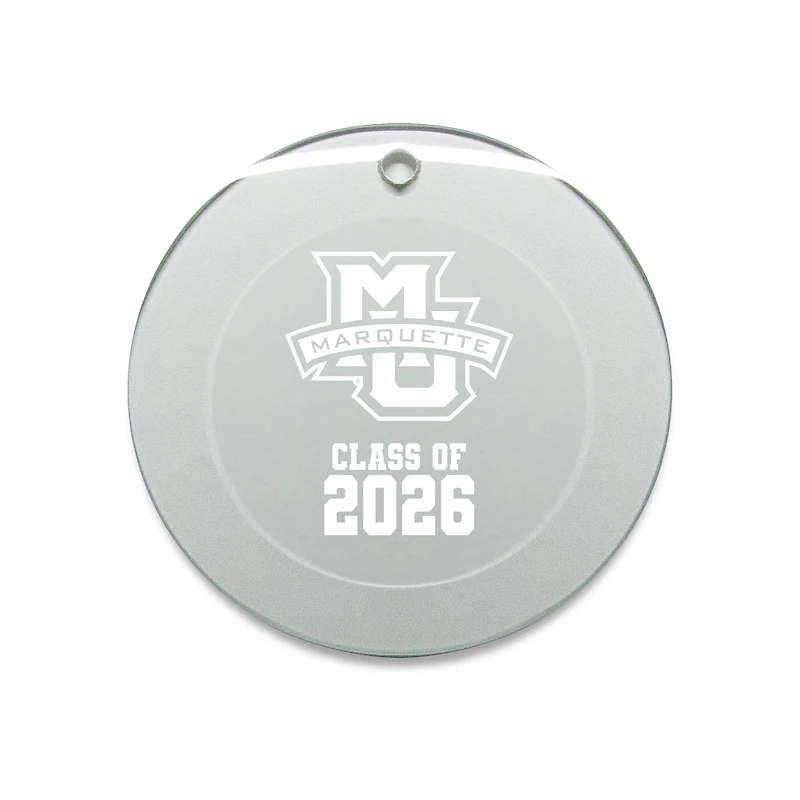 Jardine Marquette Golden Eagles 3.25" Class of 2026 Round Glass Ornament