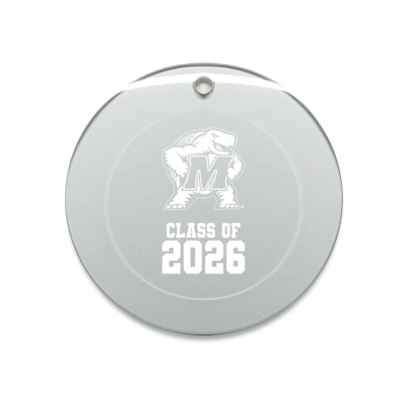 Jardine Maryland Terrapins 3.25" Class of 2026 Round Glass Ornament