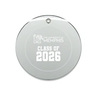 Jardine Memphis Tigers 3.25" Class of 2026 Round Glass Ornament
