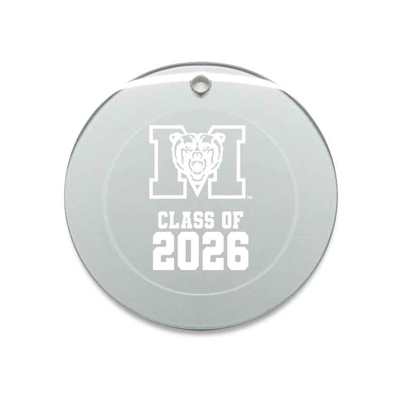 Jardine Mercer Bears 3.25" Class of 2026 Round Glass Ornament