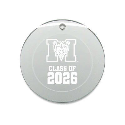 Jardine Mercer Bears 3.25" Class of 2026 Round Glass Ornament