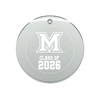 Jardine Miami University RedHawks 3.25" Class of 2026 Round Glass Ornament