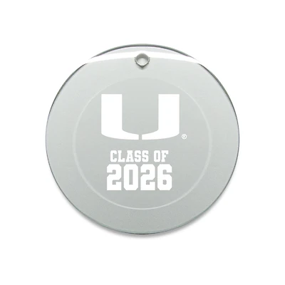 Jardine Miami Hurricanes 3.25" Class of 2026 Round Glass Ornament