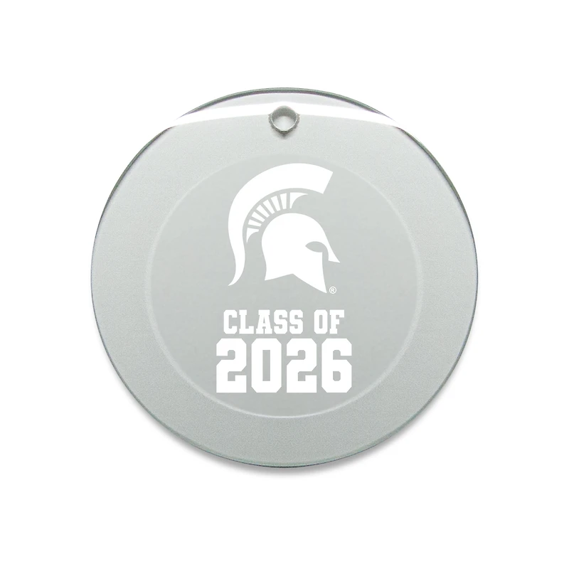 Jardine Michigan State Spartans 3.25" Class of 2026 Round Glass Ornament