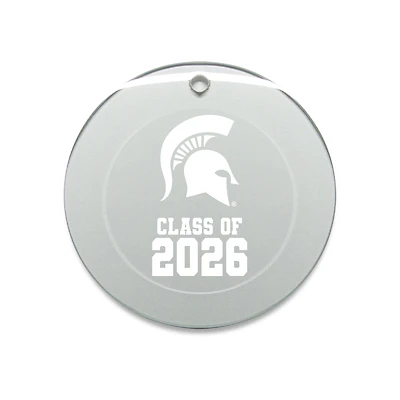 Jardine Michigan State Spartans 3.25" Class of 2026 Round Glass Ornament