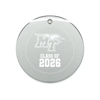 Jardine MTSU Blue Raiders 3.25" Class of 2026 Round Glass Ornament