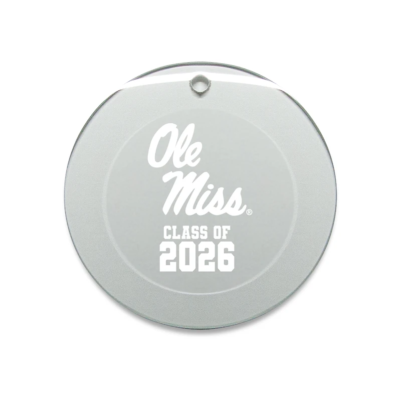 Jardine Ole Miss Rebels 3.25" Class of 2026 Round Glass Ornament