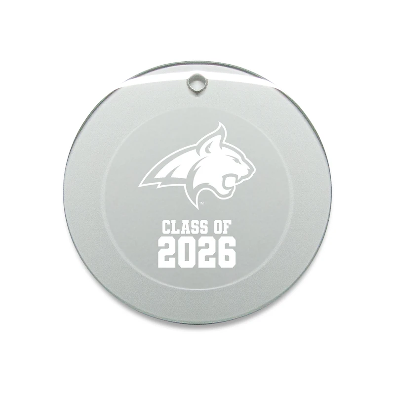Jardine Montana State Bobcats 3.25" Class of 2026 Round Glass Ornament