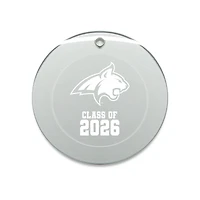 Jardine Montana State Bobcats 3.25" Class of 2026 Round Glass Ornament