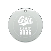 Jardine Montana Grizzlies 3.25" Class of 2026 Round Glass Ornament