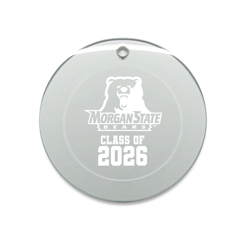 Jardine Morgan State Bears 3.25" Class of 2026 Round Glass Ornament