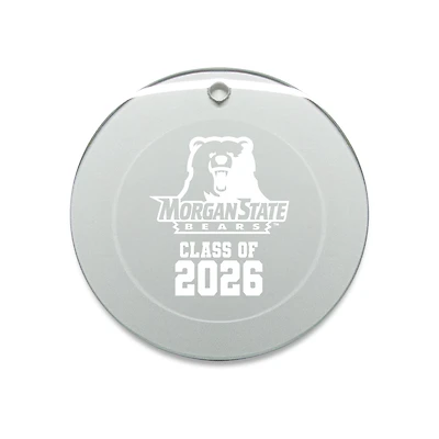 Jardine Morgan State Bears 3.25" Class of 2026 Round Glass Ornament