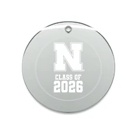 Jardine Nebraska Huskers 3.25" Class of 2026 Round Glass Ornament