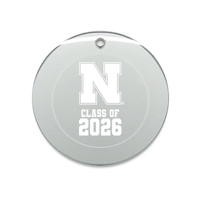 Jardine Nebraska Huskers 3.25" Class of 2026 Round Glass Ornament