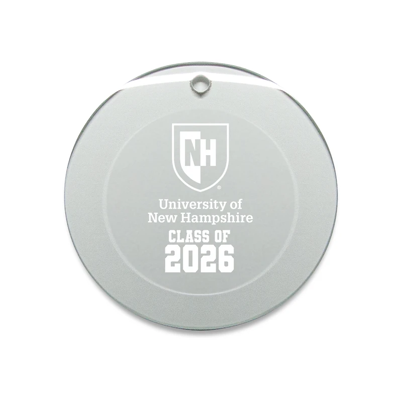 Jardine New Hampshire Wildcats 3.25" Class of 2026 Round Glass Ornament
