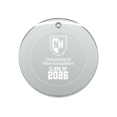 Jardine New Hampshire Wildcats 3.25" Class of 2026 Round Glass Ornament
