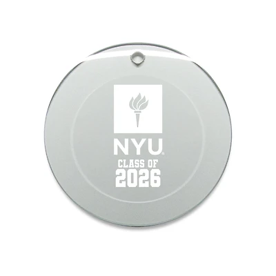 Jardine NYU Violets 3.25" Class of 2026 Round Glass Ornament