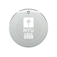 Jardine NYU Violets 3.25" Class of 2026 Round Glass Ornament