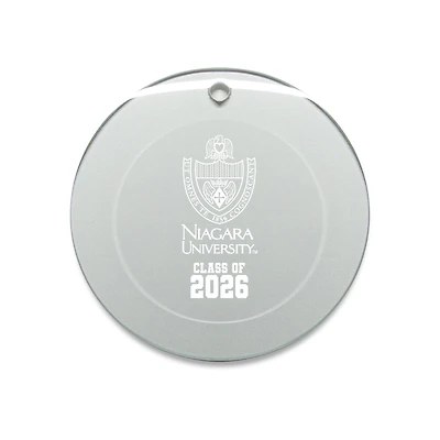 Jardine Niagara Purple Eagles 3.25" Class of 2026 Round Glass Ornament