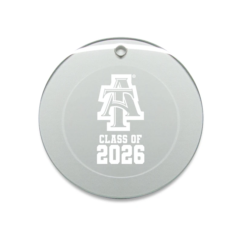 Jardine North Carolina A&T Aggies 3.25" Class of 2026 Round Glass Ornament