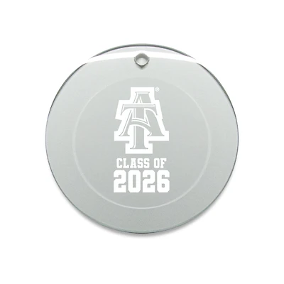 Jardine North Carolina A&T Aggies 3.25" Class of 2026 Round Glass Ornament