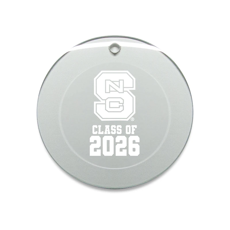 Jardine NC State Wolfpack 3.25" Class of 2026 Round Glass Ornament