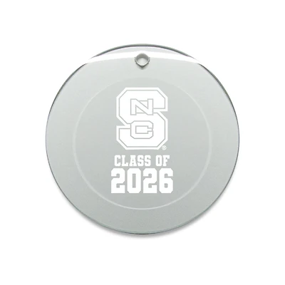 Jardine NC State Wolfpack 3.25" Class of 2026 Round Glass Ornament