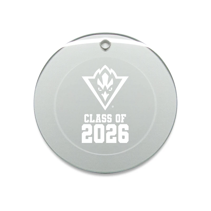 Jardine UNC Wilmington Seahawks 3.25" Class of 2026 Round Glass Ornament