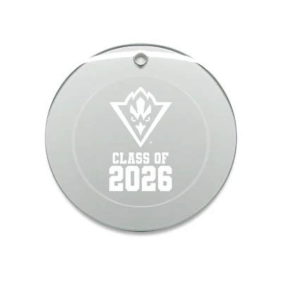 Jardine UNC Wilmington Seahawks 3.25" Class of 2026 Round Glass Ornament