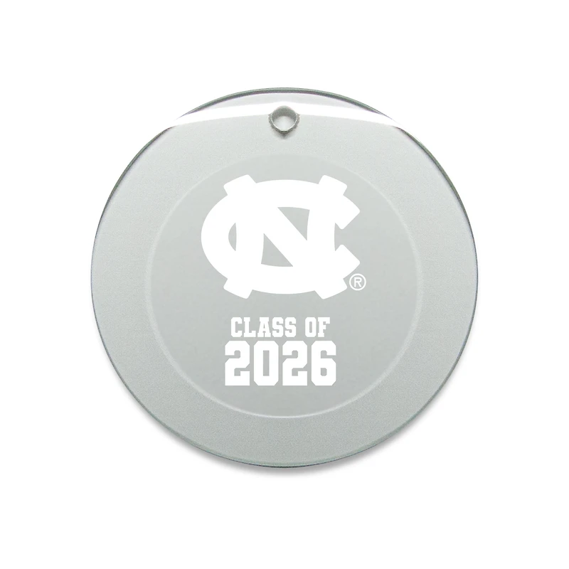 Jardine North Carolina Tar Heels 3.25" Class of 2026 Round Glass Ornament