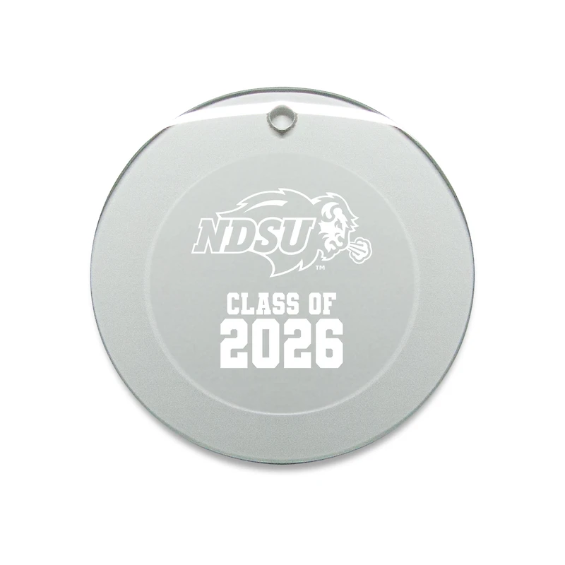 Jardine NDSU Bison 3.25" Class of 2026 Round Glass Ornament