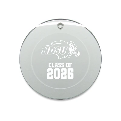 Jardine NDSU Bison 3.25" Class of 2026 Round Glass Ornament