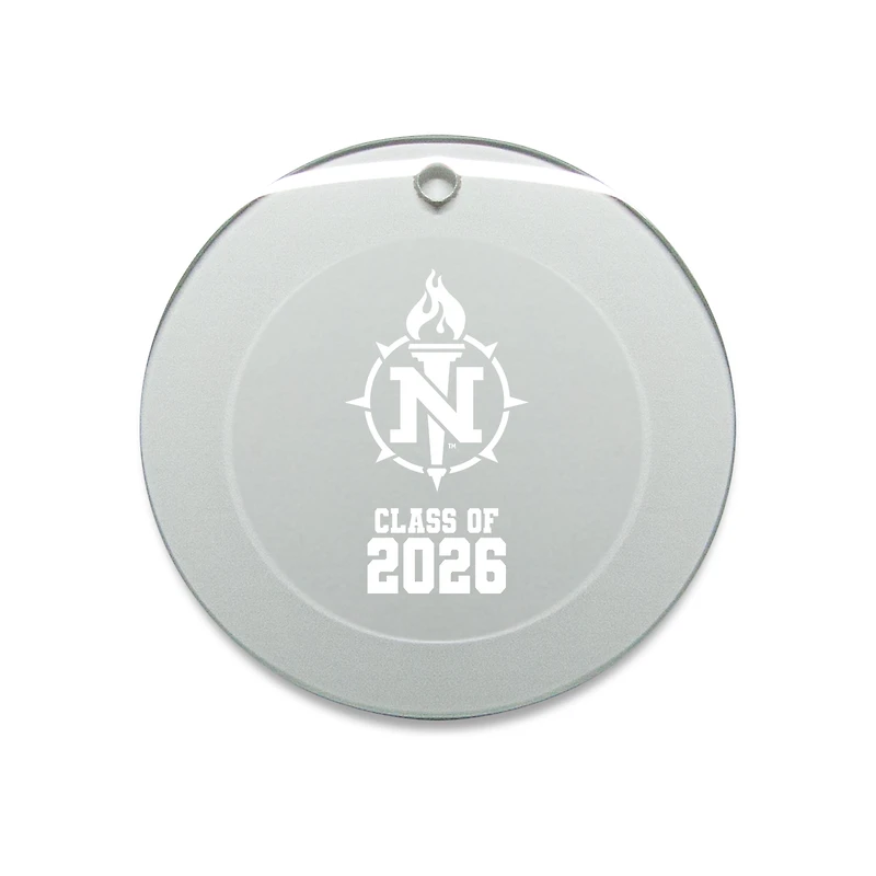 Jardine Northern Michigan Wildcats 3.25" Class of 2026 Round Glass Ornament
