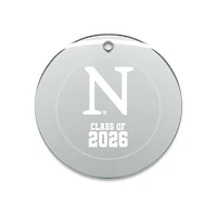 Jardine Northwestern Wildcats 3.25" Class of 2026 Round Glass Ornament