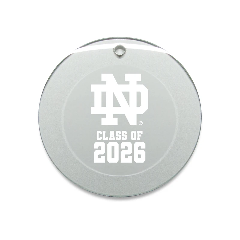 Jardine Notre Dame Fighting Irish 3.25" Class of 2026 Round Glass Ornament