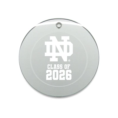 Jardine Notre Dame Fighting Irish 3.25" Class of 2026 Round Glass Ornament