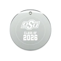 Jardine Oklahoma State Cowboys 3.25" Class of 2026 Round Glass Ornament