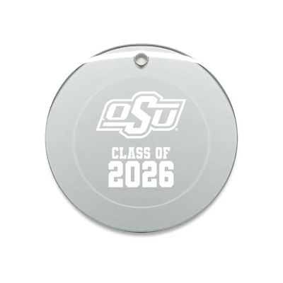Jardine Oklahoma State Cowboys 3.25" Class of 2026 Round Glass Ornament