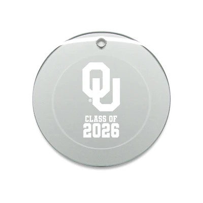 Jardine Oklahoma Sooners 3.25" Class of 2026 Round Glass Ornament
