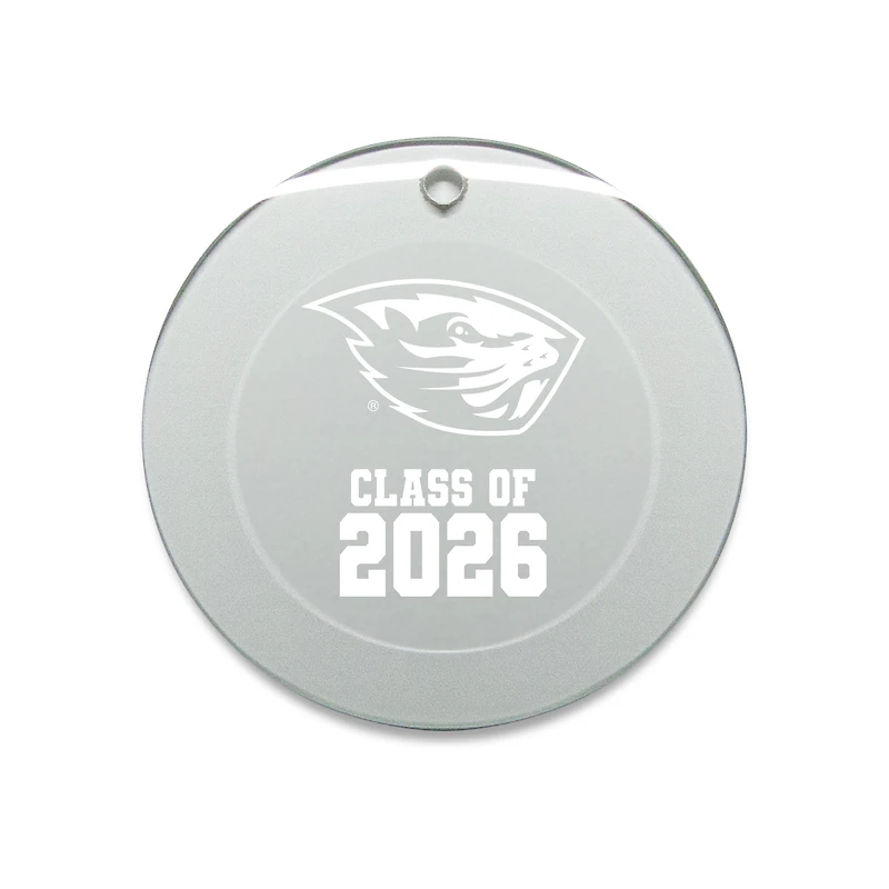 Jardine Oregon State Beavers 3.25" Class of 2026 Round Glass Ornament
