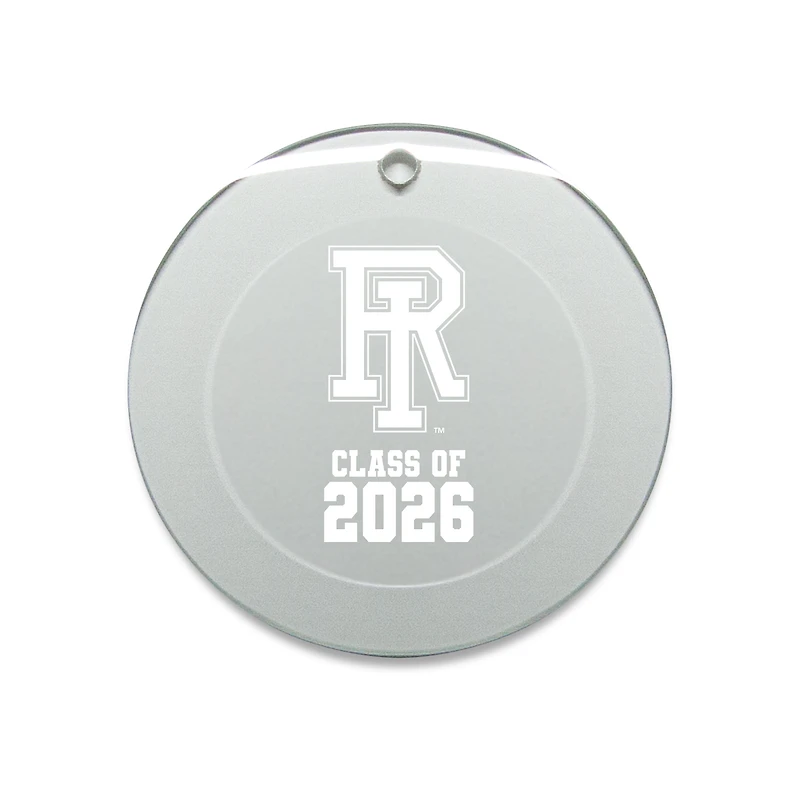 Jardine Rhode Island Rams 3.25" Class of 2026 Round Glass Ornament