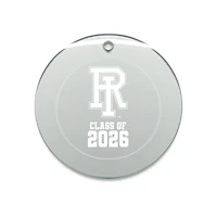 Jardine Rhode Island Rams 3.25" Class of 2026 Round Glass Ornament