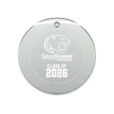 Jardine South Alabama Jaguars 3.25" Class of 2026 Round Glass Ornament